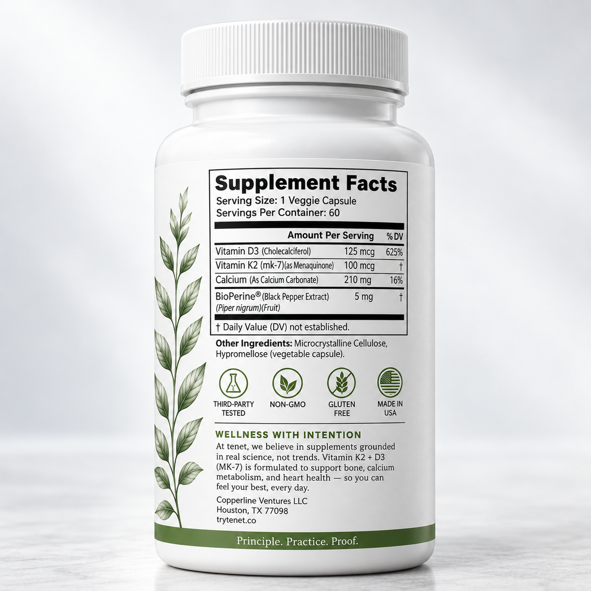 Tenet Vitamin D3 + K2